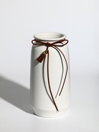 Ваза «Шерон», классика шнур, 20×9.5×8 см, керамика, белая - фото 47222165