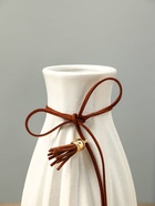 Ваза «Шерон», зауженная шнур, 19.5×8.5×6 см, керамика, белая - фото 47222170