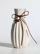 Ваза «Шерон», зауженная шнур, 19.5×8.5×6 см, керамика, белая - фото 47222173