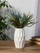 Ваза «Абиджил», геометрия, 20×11 см, d=7.5 см, керамика, белая - фото 48190477