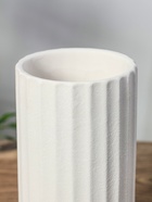Ваза «Абиджил», линии, h=21, d=11 см, керамика, белая - фото 48190485