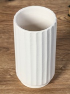 Ваза «Абиджил», линии, h=21, d=11 см, керамика, белая - фото 48190486