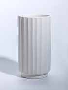 Ваза «Абиджил», линии, h=21, d=11 см, керамика, белая - фото 48190487
