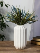 Ваза «Абиджил», бочка линии, 24.5×12 см, d=7 см, керамика, белая - Фото 2