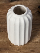 Ваза «Абиджил», бочка линии, 24.5×12 см, d=7 см, керамика, белая - Фото 3