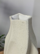 Ваза «Бэрри», геометрия, 24×14 см, d=9 см, керамика, белая - фото 48190500