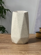 Ваза керамика настольная "Бэрри" грани, h=18,5х11. d=7,5 см, белый - фото 809051171