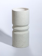 Ваза керамика настольная "Бэрри" прямая кольца, h=24,5 d=11 см, белый - фото 809051190