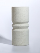 Ваза керамика настольная "Бэрри" прямая кольца, h=24,5 d=11 см, белый - фото 809051191