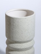 Ваза керамика настольная "Бэрри" прямая кольца, h=24,5 d=11 см, белый - фото 809051192