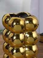 Ваза «Дайзи», шарики, 20×11 см, d=7 см, керамика, золото - Фото 4