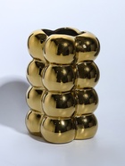 Ваза «Дайзи», шарики, 20×11 см, d=7 см, керамика, золото - Фото 6