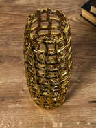 Ваза для цветов «Дайзи», крупная сетка, h=30, d=10 см, керамика, золото - Фото 5