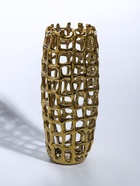 Ваза для цветов «Дайзи», крупная сетка, h=30, d=10 см, керамика, золото - Фото 6