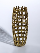 Ваза для цветов «Дайзи», крупная сетка, h=30, d=10 см, керамика, золото - Фото 7