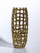 Ваза для цветов «Дайзи», крупная сетка, h=30, d=10 см, керамика, золото - Фото 8