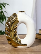 Ваза «Лорей», 22×17.5 см, d=4 см, керамика, белая - фото 48190569