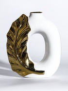 Ваза «Лорей», 22×17.5 см, d=4 см, керамика, белая - фото 48190577