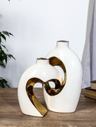 Ваза «Лари», 26×23 см, d=4 см, набор 2 шт., керамика, белая - фото 48190597