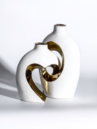 Ваза «Лари», 26×23 см, d=4 см, набор 2 шт., керамика, белая - фото 48190606