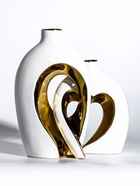 Ваза «Лари», 26×23 см, d=4 см, набор 2 шт., керамика, белая - фото 48190607