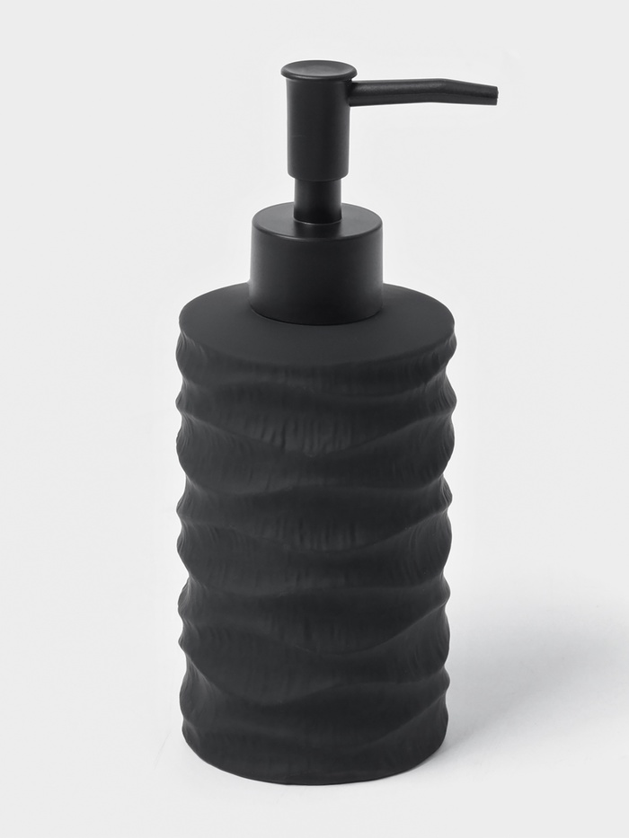 Дозатор для жидкого мыла «Волны», чёрный - Фото 1