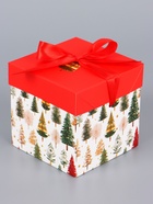 Коробка Самосборная "Звезды Новый Год" 10х10х10 см 9594049 МИКС - фото 809035753