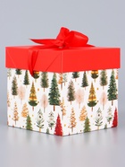 Коробка Самосборная "Звезды Новый Год" 10х10х10 см 9594049 МИКС - фото 809035754