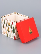 Коробка Самосборная "Звезды Новый Год" 10х10х10 см 9594049 МИКС - фото 809140871