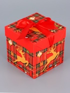 Коробка подарочная, новогодняя, самосборная «Антилопа» 15×15×15 см - Фото 2