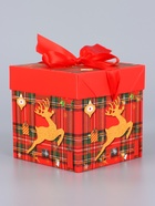 Коробка подарочная, новогодняя, самосборная «Антилопа» 15×15×15 см - Фото 3