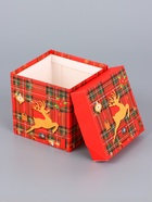 Коробка подарочная, новогодняя, самосборная «Антилопа» 15×15×15 см - Фото 4