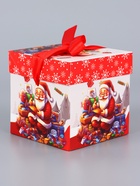 Коробка подарочная, новогодняя, самосборная «Колокольчики» 15×15×15 см - Фото 3