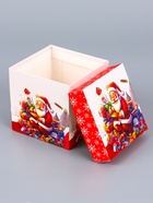 Коробка подарочная, новогодняя, самосборная «Колокольчики» 15×15×15 см - Фото 4