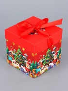 Коробка подарочная, новогодняя, самосборная «Снежинка» 15×15×15 см - Фото 2