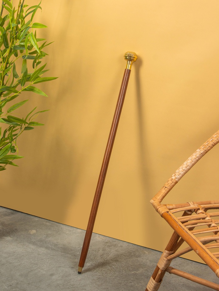 Трость с компасом, 93 см, латунь, дерево - Фото 1