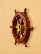 Штурвал декоративный, 32×32×3.5 см, дерево - Фото 3