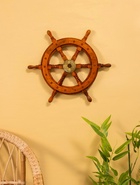 Штурвал декоративный, 40×40×4 см, дерево - Фото 1