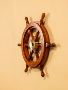 Штурвал декоративный, 40×40×4 см, дерево - Фото 3