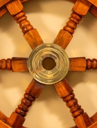 Штурвал декоративный, 40×40×4 см, дерево - Фото 4