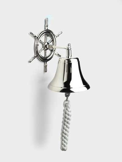 Рында со штурвалом, 13×18×14 см, алюминий