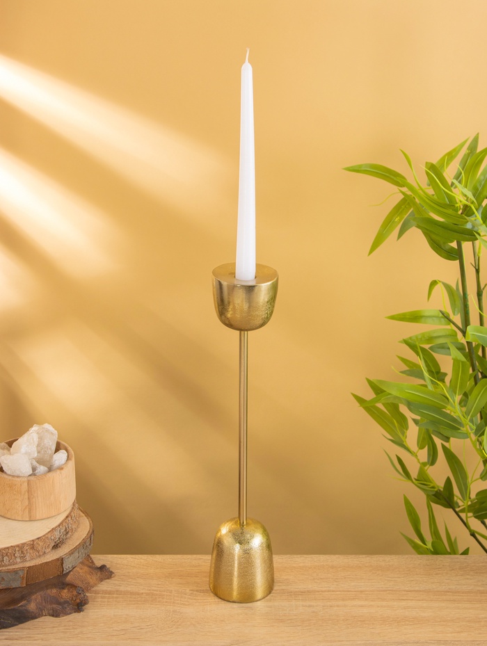 Подсвечник «Факел», 38 см, алюминий, золото
