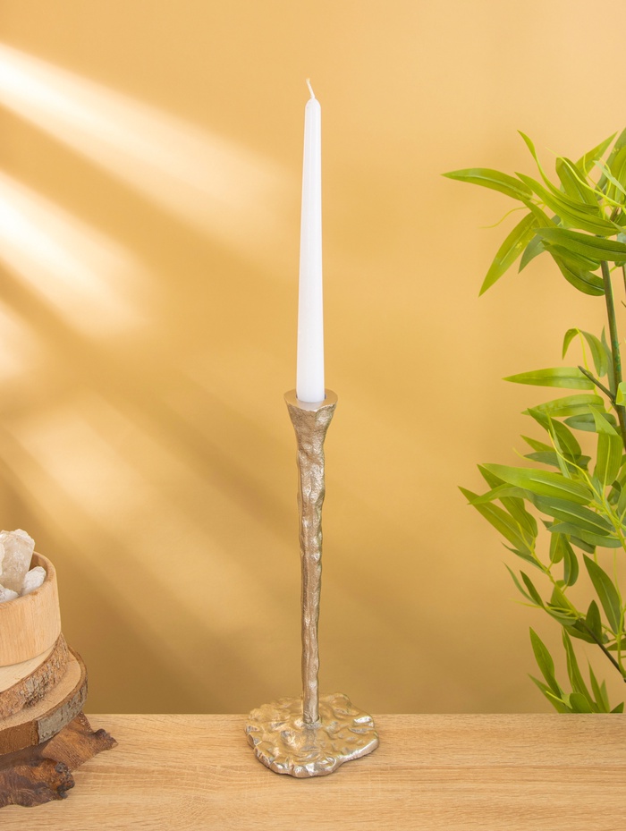 Подсвечник «Капель», 30 см, алюминий, серебро - Фото 1