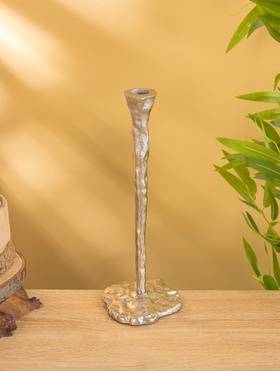 Подсвечник «Капель», 30 см, алюминий, серебро