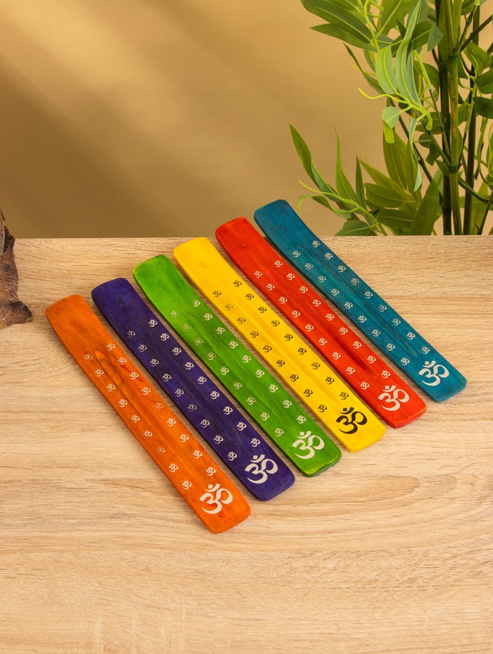 Подставка под благовония «Ом», 25.5 см, дерево, МИКС - Фото 1