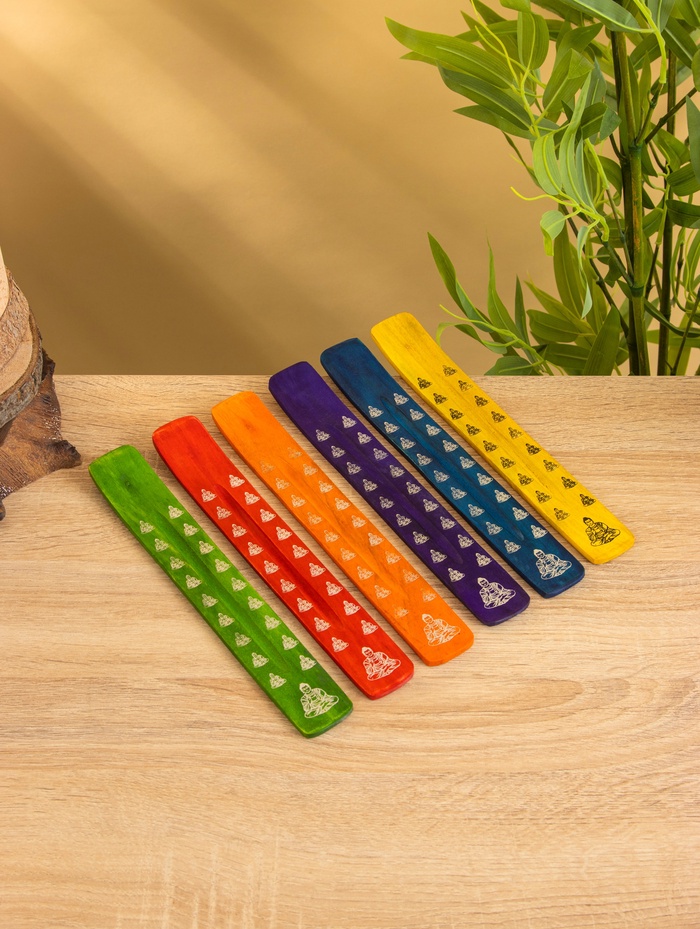 Подставка под благовония «Будда», 25.5 см, дерево, МИКС - Фото 1