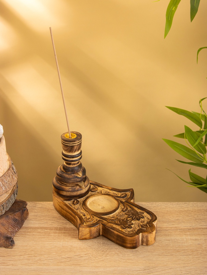 Подставка под благовония «Рука Фатимы», 22 см, дерево - Фото 1
