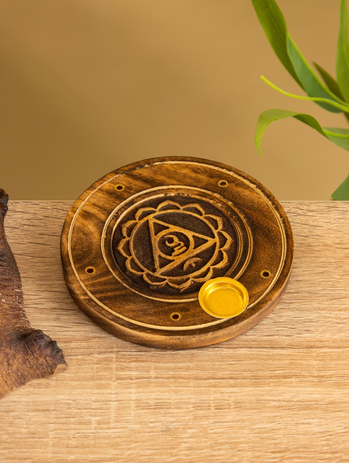 Подставка под благовония «Чакра», 10 см, дерево