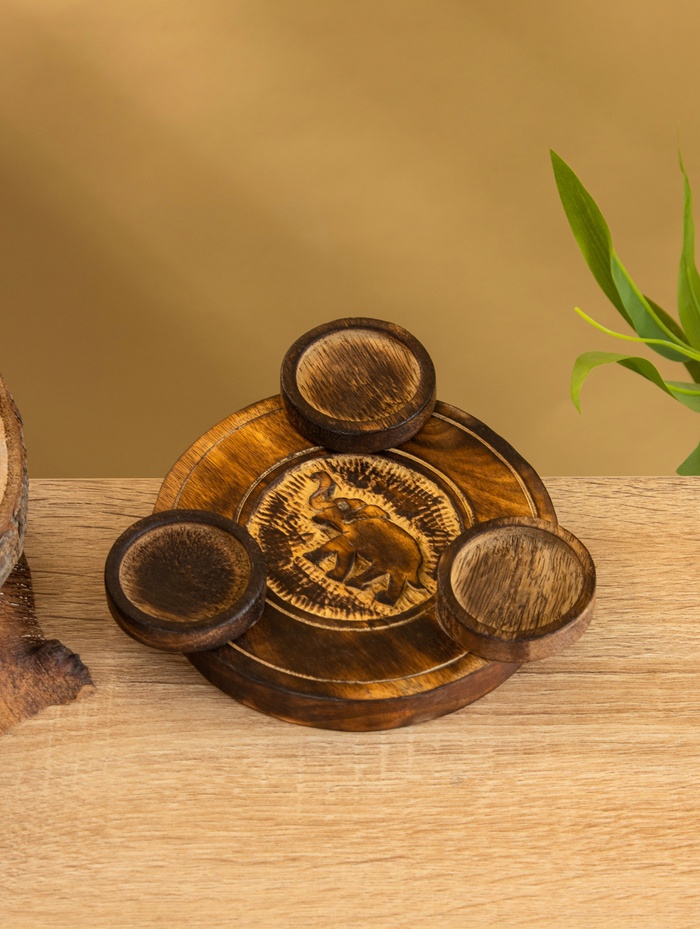 Подставка под благовония «Слон», 16.5 см, дерево