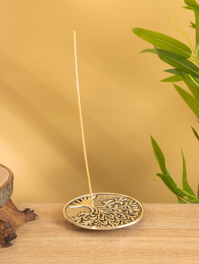 Подставка под благовония «Священное дерево», 10.5 см, алюминий